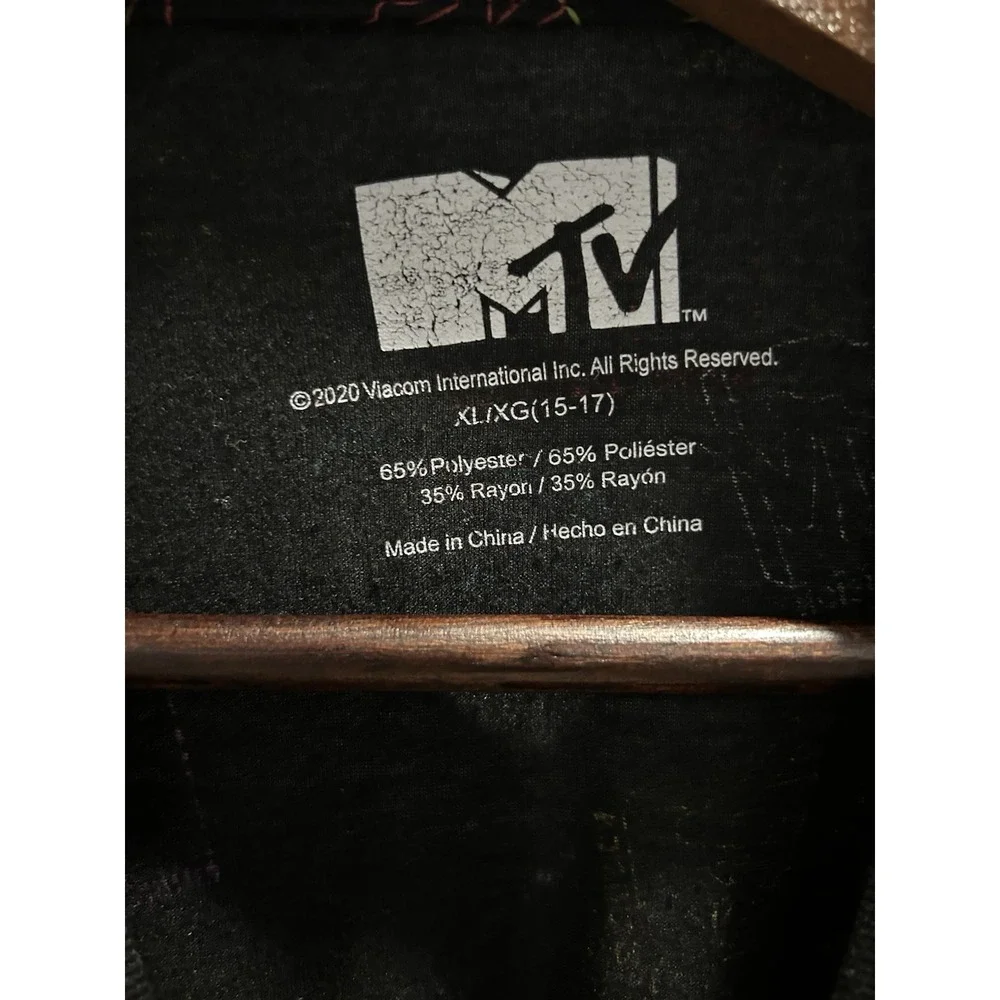 MTV Graphic T-Shirt Multicolor Signature Logo Pullover Crew Neck Tee XL 15-17 - Picture 3 of 7